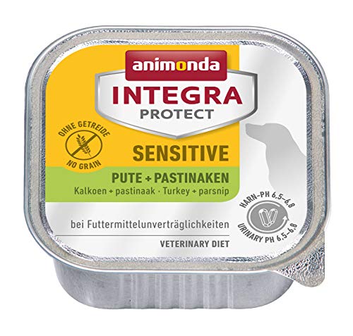 animonda Integra Protect Sensitive Hund, Diät Hundefutter, Nassfutter bei Futtermittelallergie, Pute + Pastinaken, 11 x 150 g